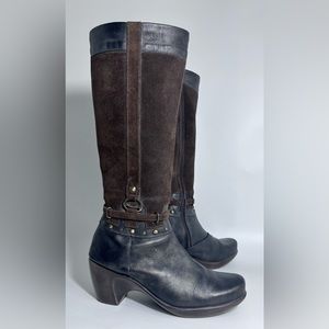 NAOT ‘Gratify’ Brown Suede Leather Boots Tall Heels Women’s 38